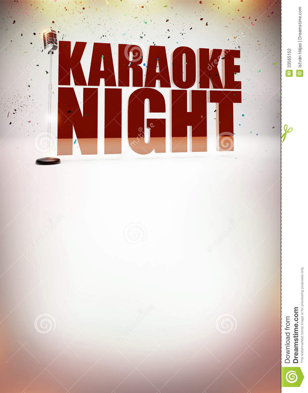 Karaoke Music Poster Stock Photography Image 33565152