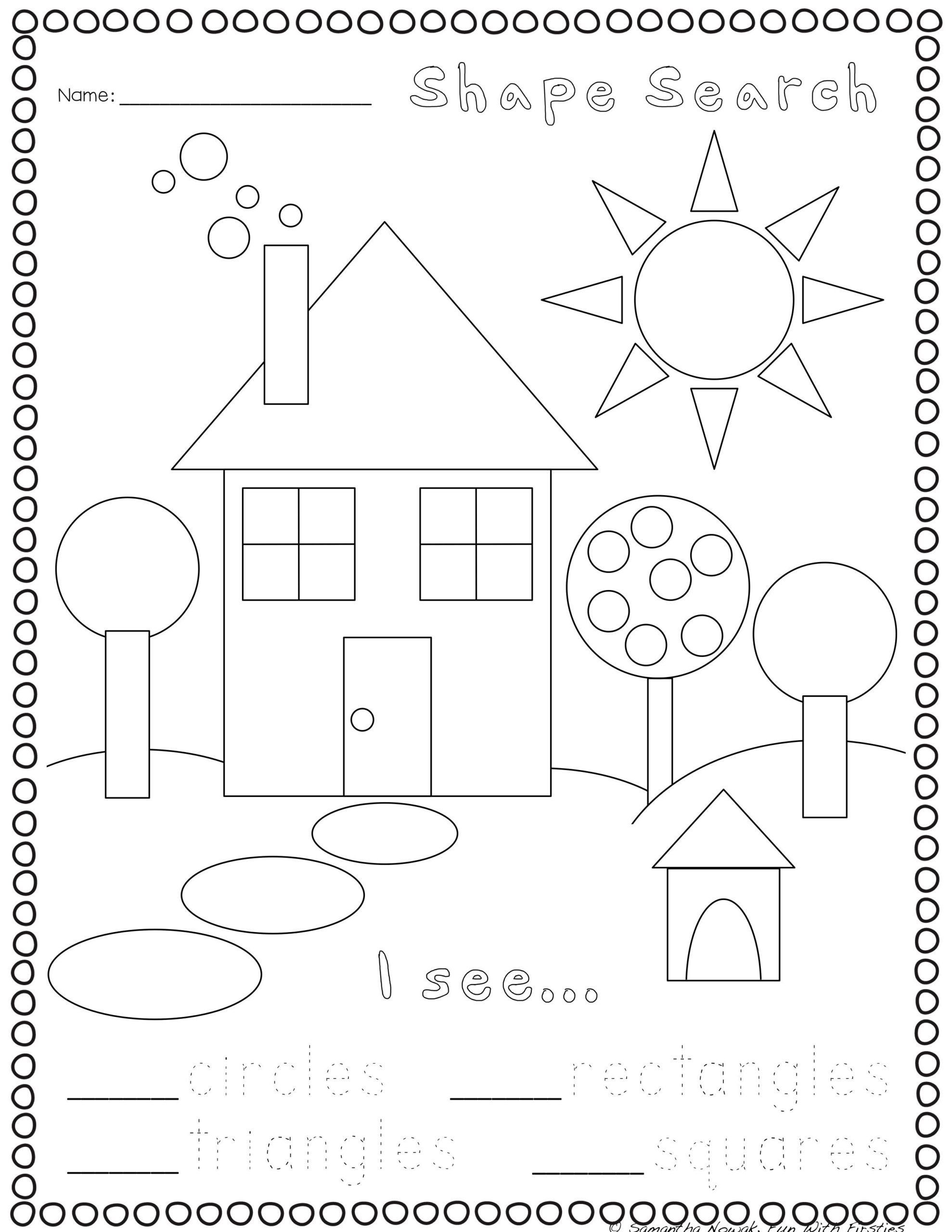 Kindergarten 3d Shapes Worksheets Print Go Geometry 