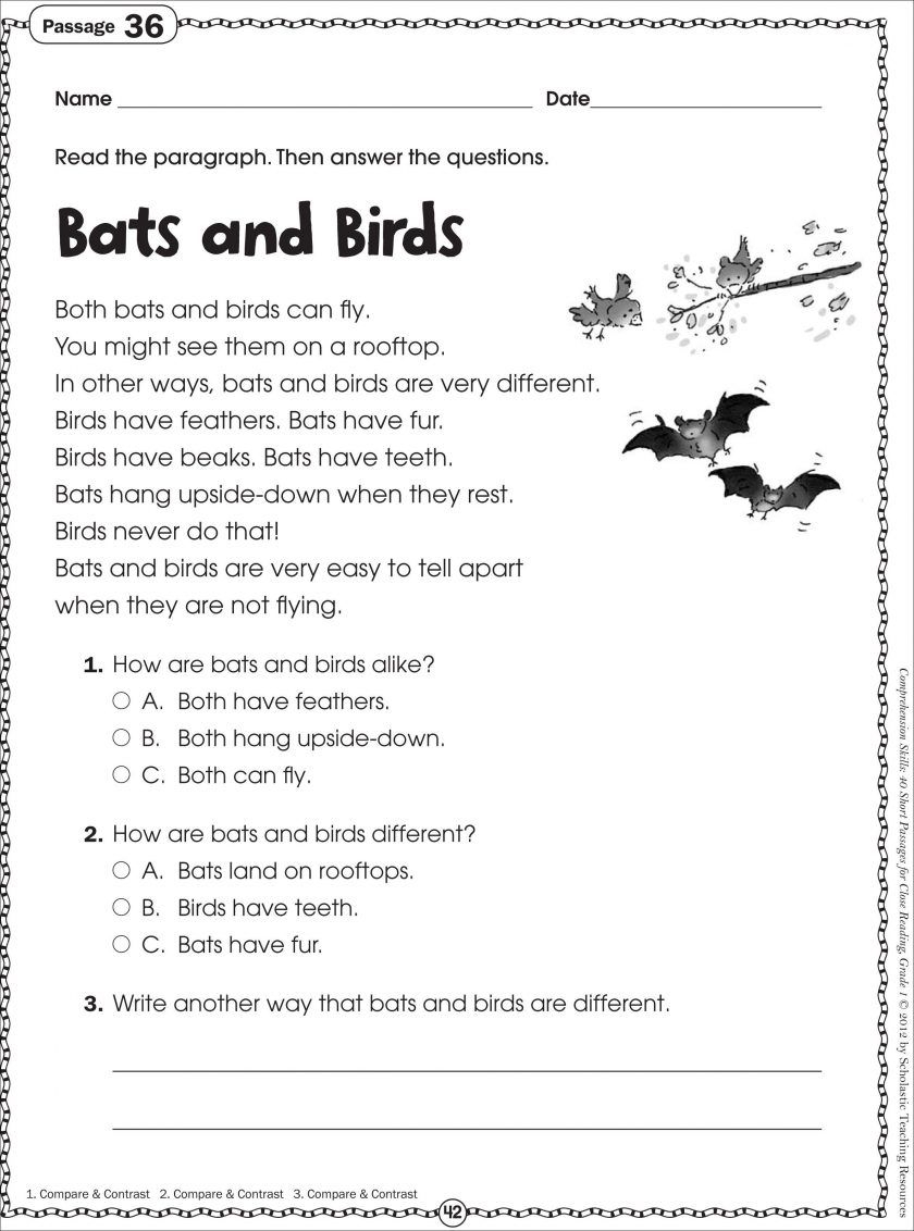 Ks1 Year 1 Reading Comprehension Worksheets Free 