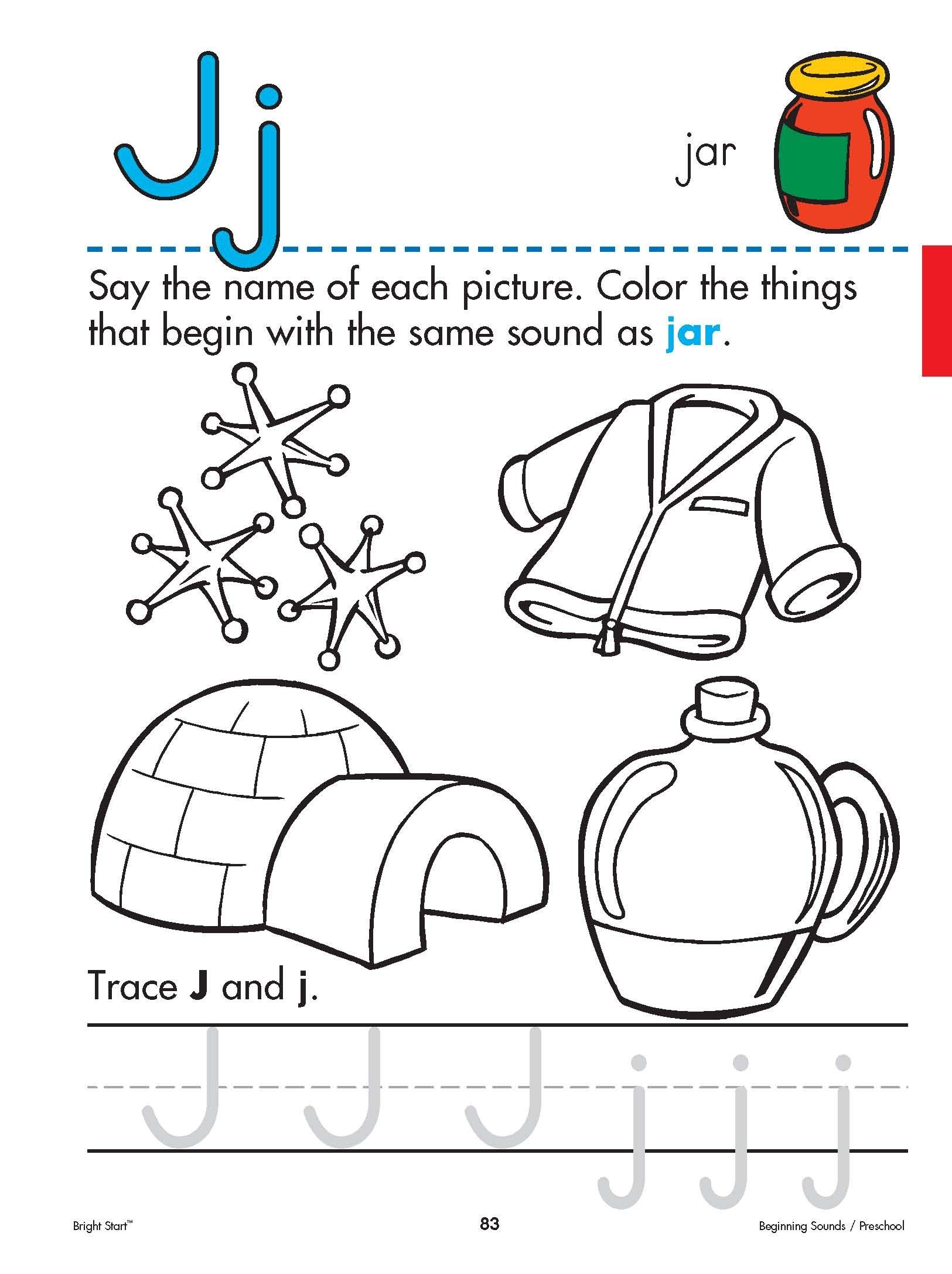 Letter j worksheet for preschool Free Shipping On All 