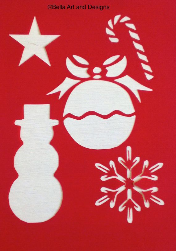 List 6 Christmas Stencils Free Gift With By