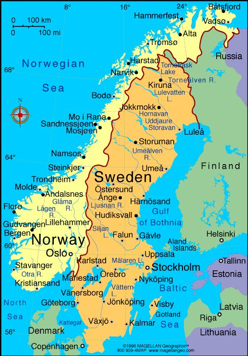 Map Of Sweden Sweden Travel Norway Map Norway Sweden 