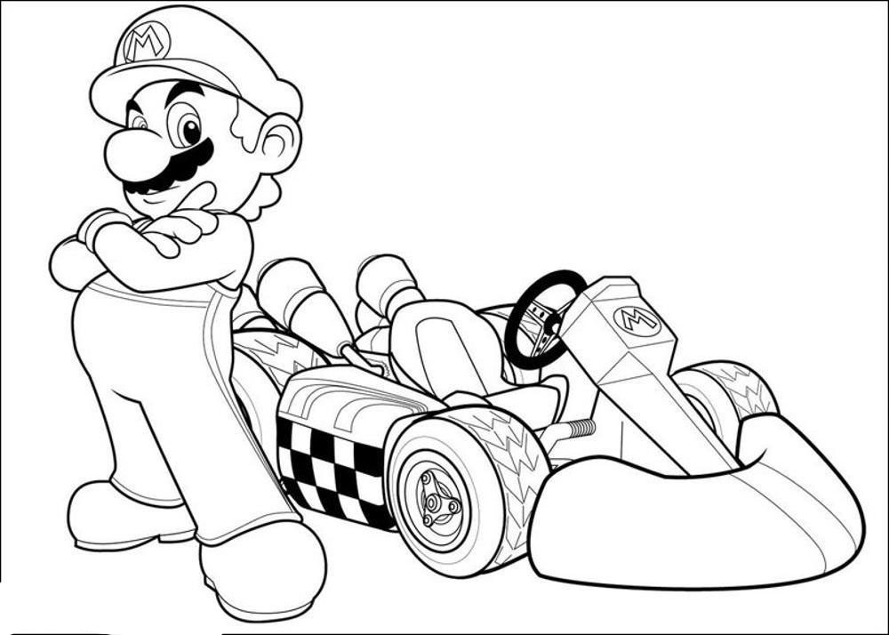 Mario kart coloring pages BestAppsForKids