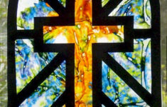 Melted Crayon Stained Glass Cross Suncatcher Fun Family