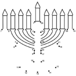 Menorah Connect The Dots Count By 1 S Hanukkah