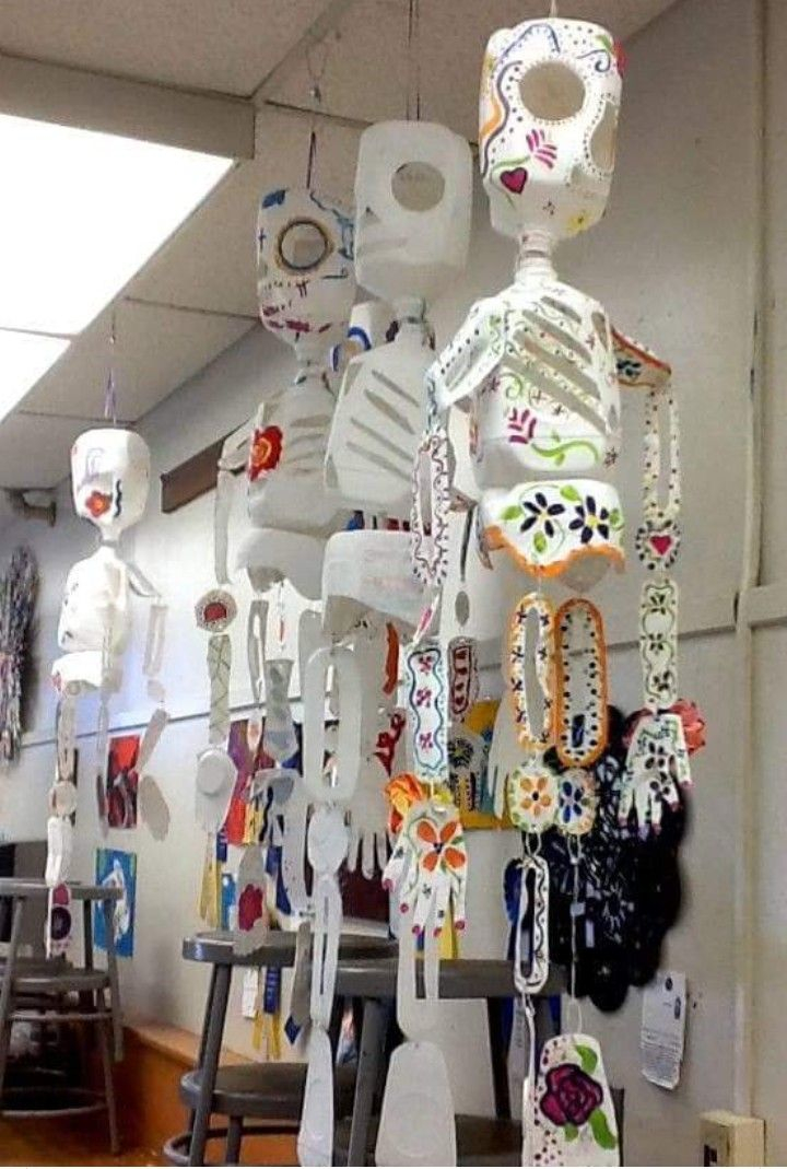 Milk Jug Skeleton School Art Projects Kids Art Projects 