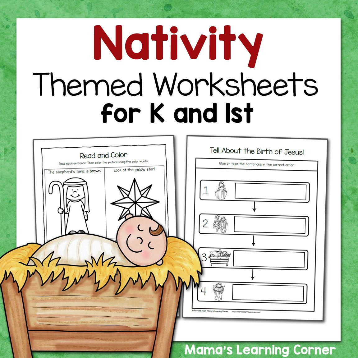 Nativity Worksheets For Kindergarten And First Grade 