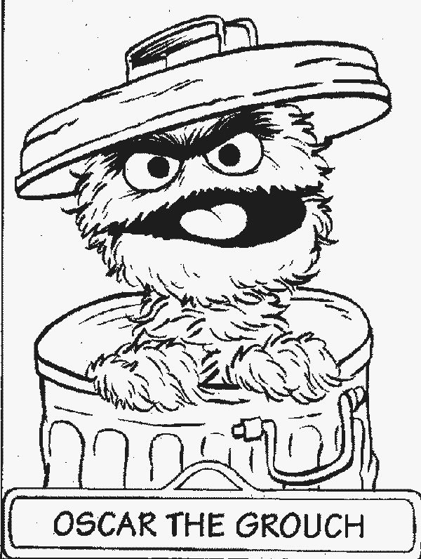 Oscar The Grouch Clipart Black And White Pencil And In 