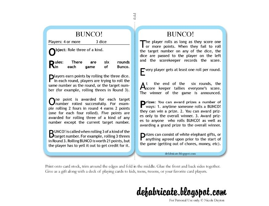 Pin By Michelle Aceves On Bunco Bunco Bunco Rules 