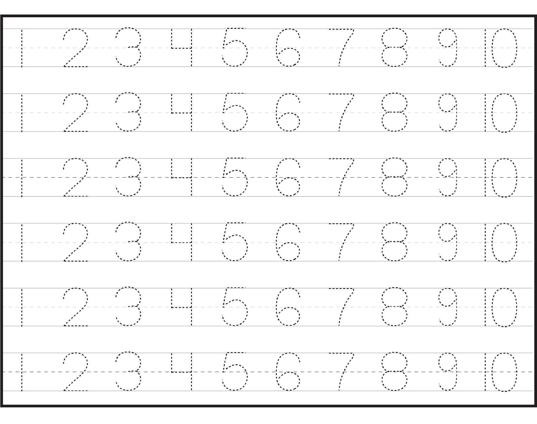 Pre K Number Worksheets