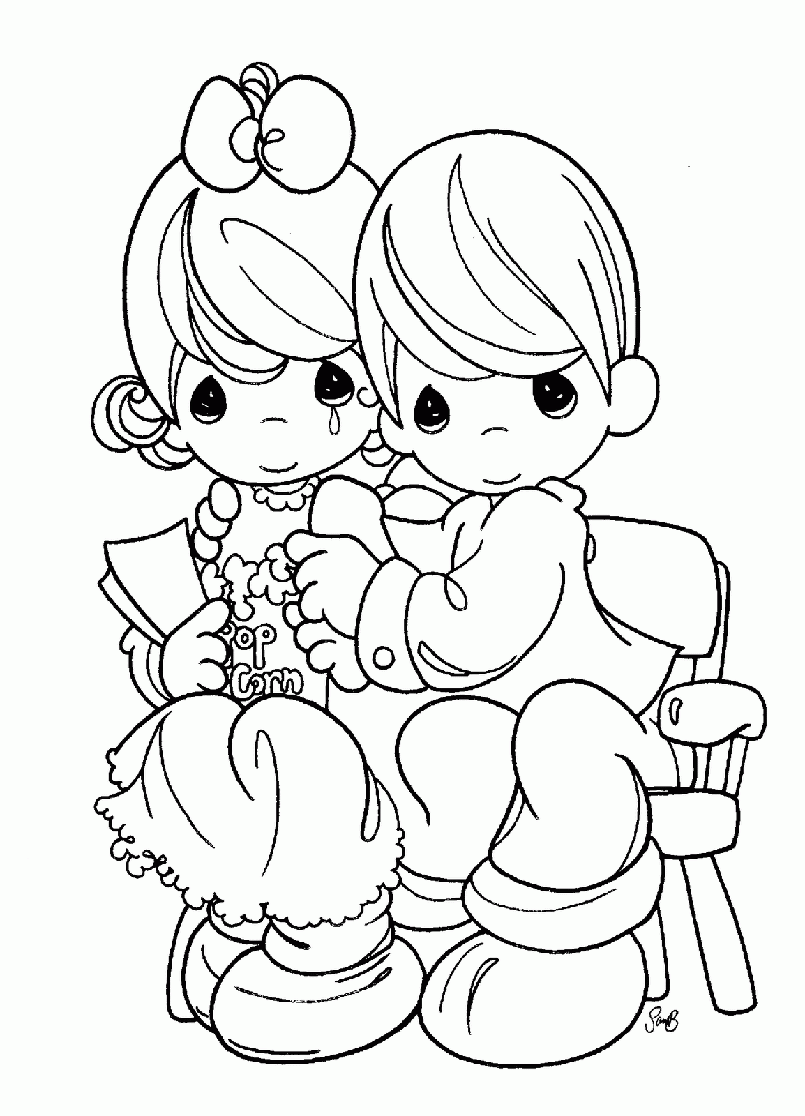 Precious Moments For Love Coloring Pages Disney 