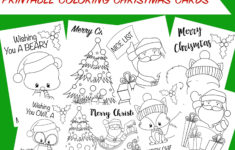 Printable Coloring Christmas Cards Wunder Mom