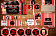 Printable Movie Night Birthday Party Package Decorations