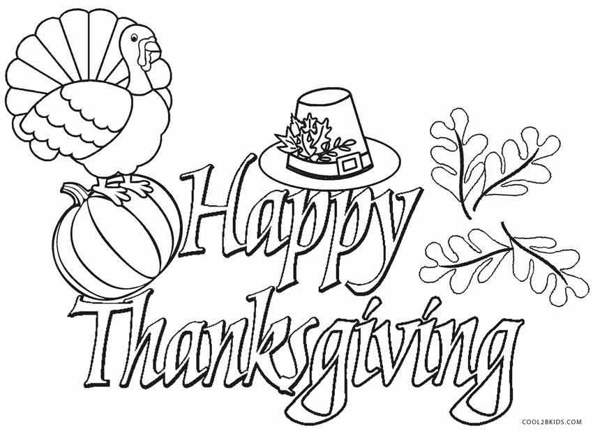 Printable Thanksgiving Coloring Pages For Kids