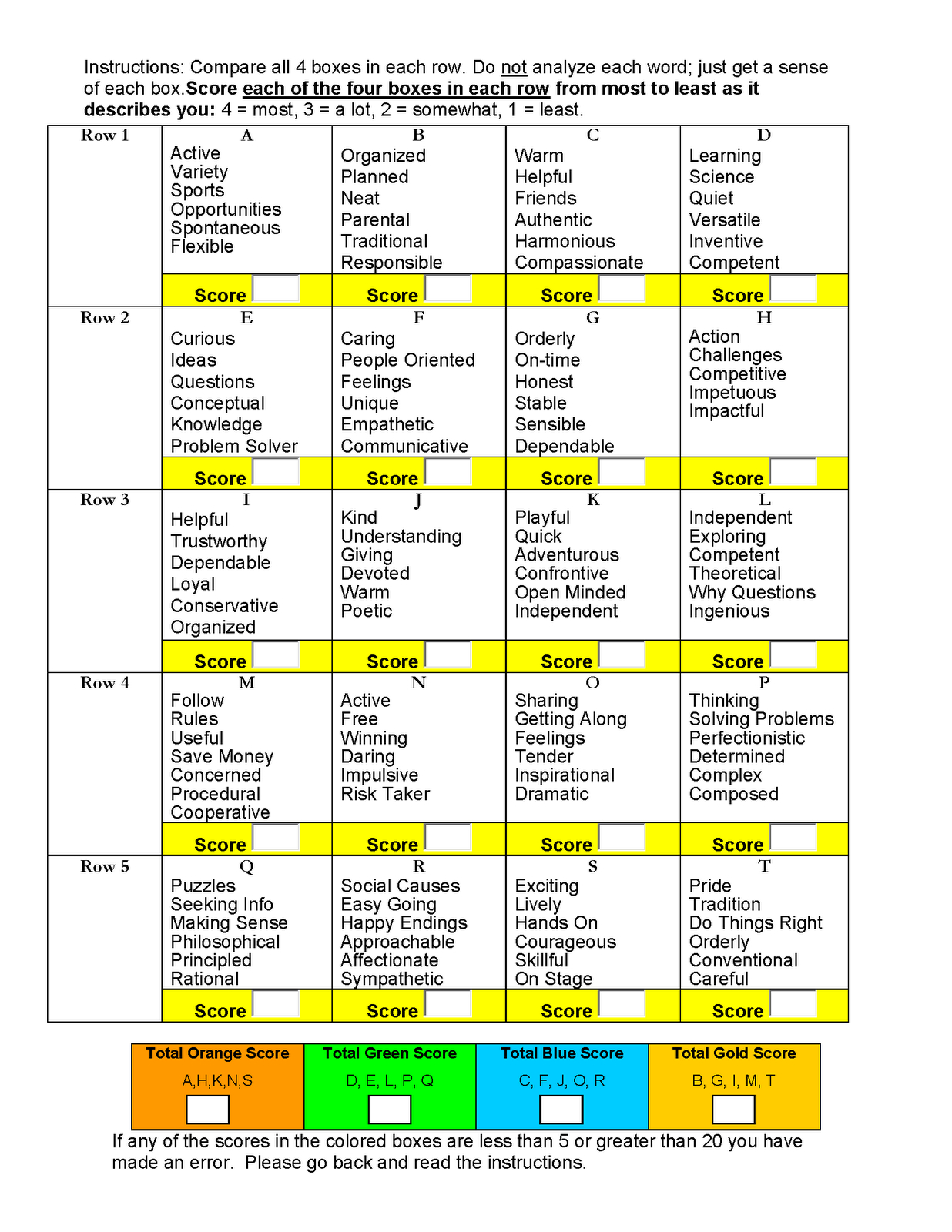 Quiz Worksheet Objective Personality Tests Study 