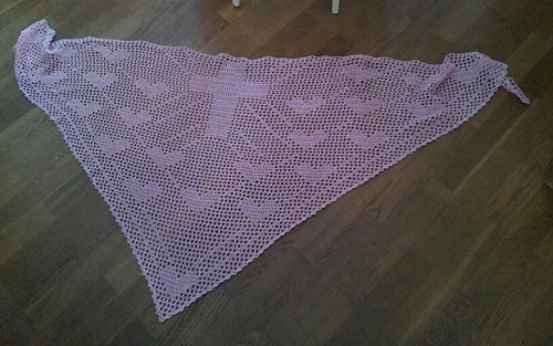 Ravelry Love From The Cross Crocheted Triangular Shawl 