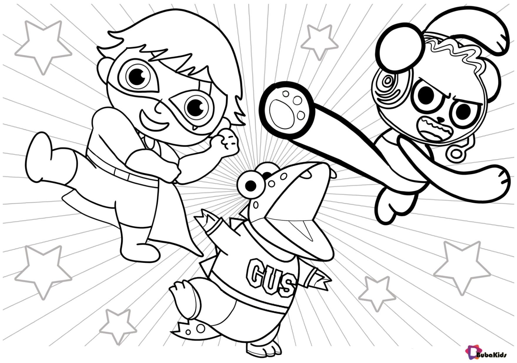 Ryan s World Printable Coloring Page Collection Of Cartoon 