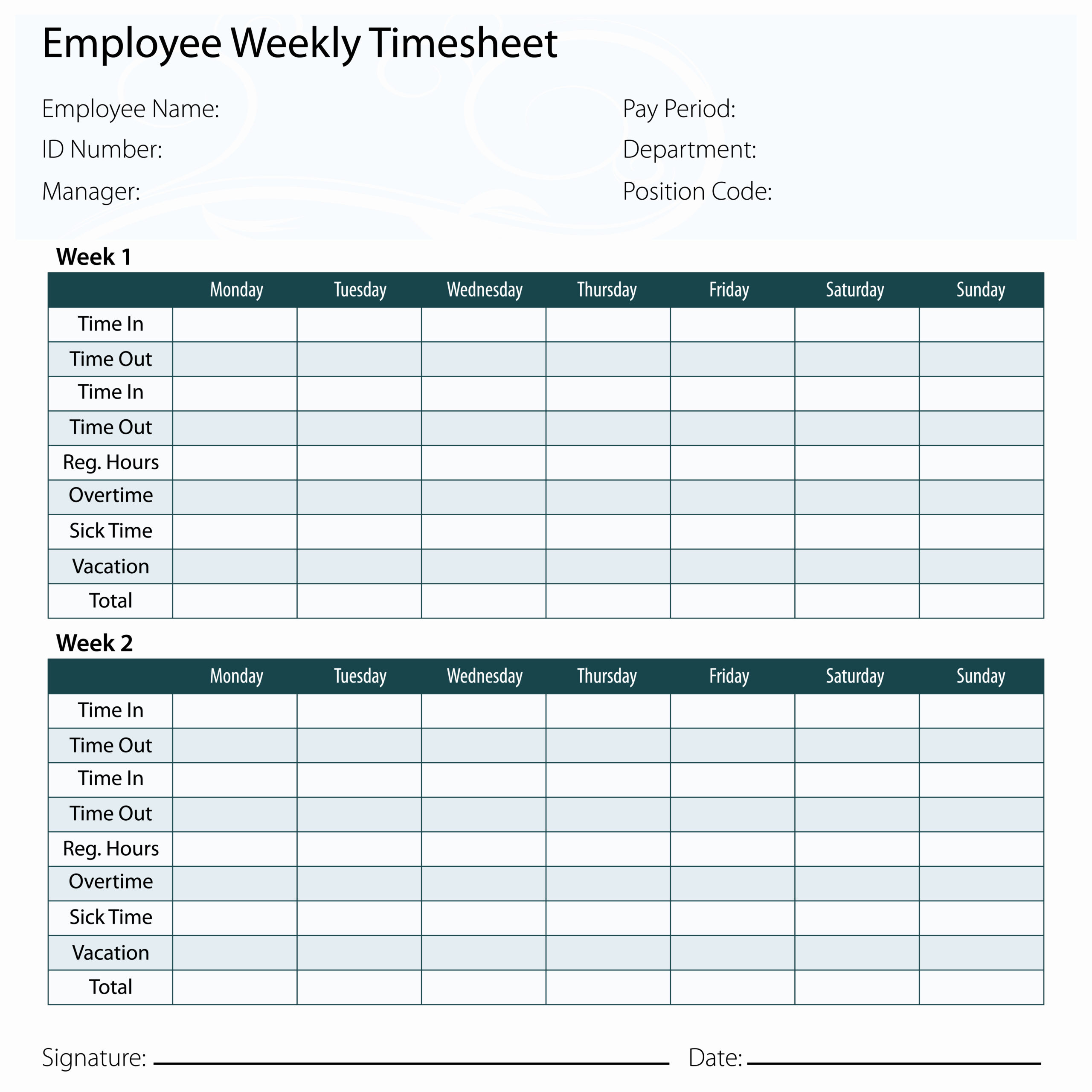 Sample Bi Weekly Timesheet For Why You Might Want Exempt 