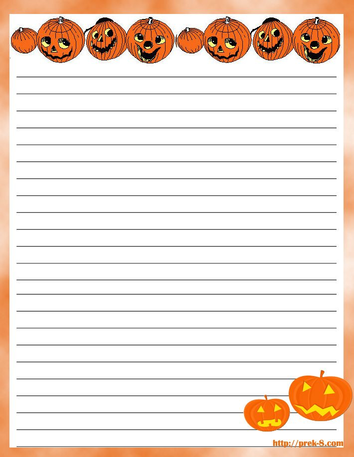 Scary Halloween Pumpkin Decorations Letterhead Writing 