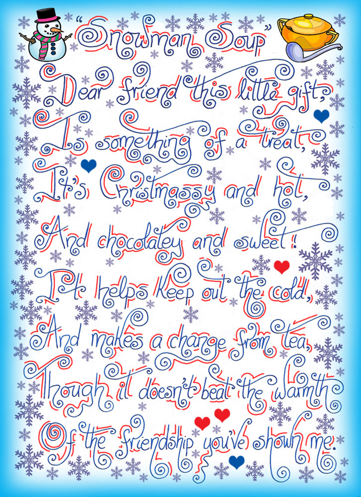 Snowman Soup Poem Rooftop Post Printables