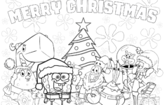 Spongebob Coloring Pages Christmas Custodiojj