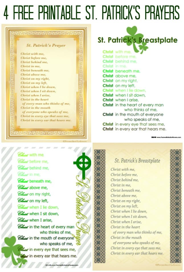 St Patrick s Breastplate Printables Of St Patrick s Prayer