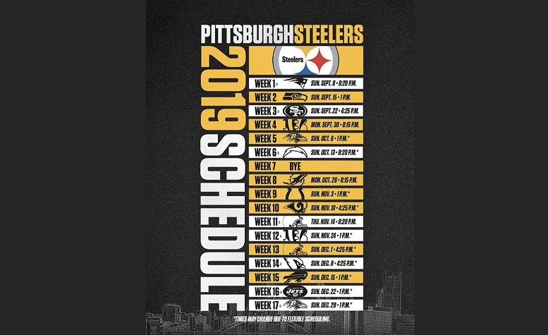 Steelers 2029 Schedule | FreePrintableTM.com