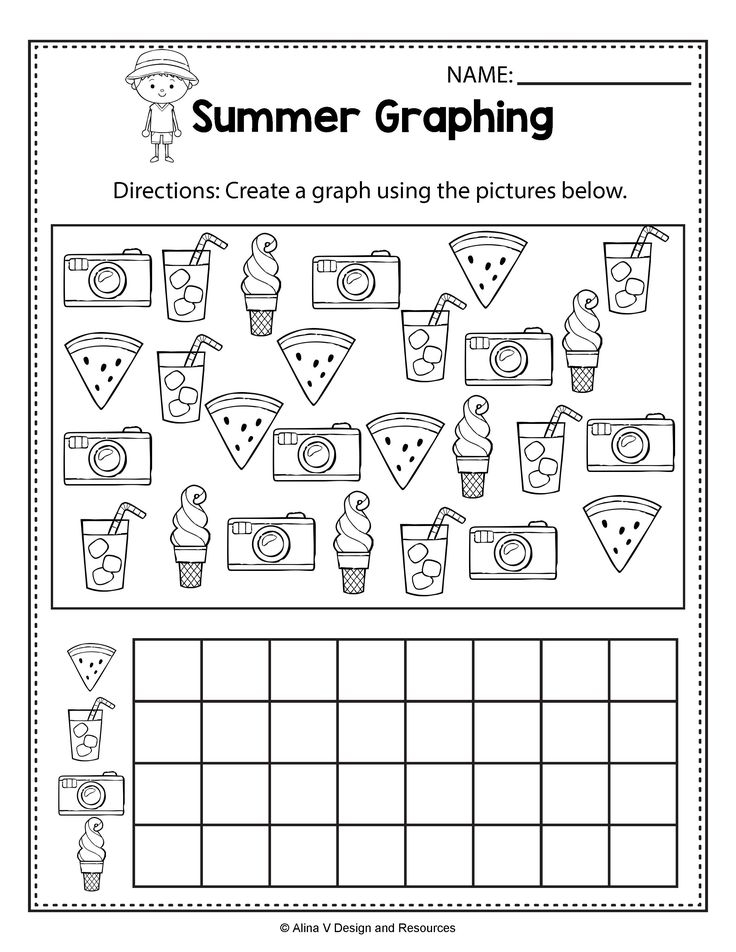 Summer Graphing Summer Math Worksheets And Activities 