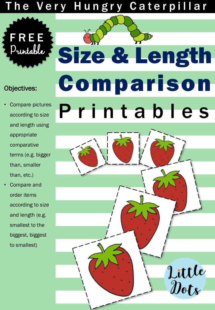 The Very Hungry Caterpillar Theme Free Comparing Size And 