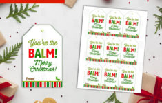 You re The Balm Gift Tag Merry Christmas Printable Card