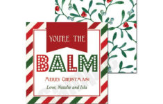 You re The Balm Lip Balm Christmas Favor Gift Tag Editable