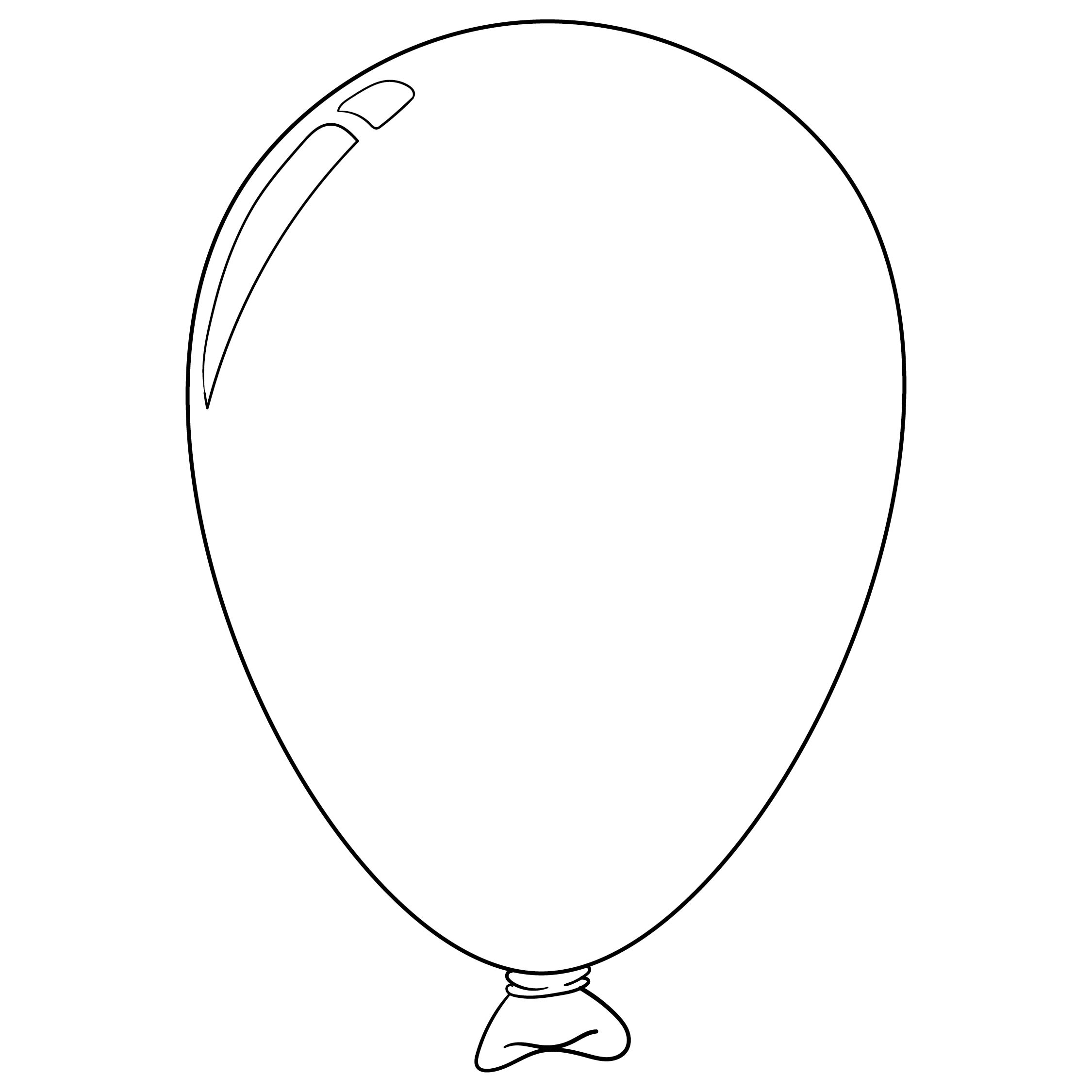 10 Best Balloon Outline Printable Printablee