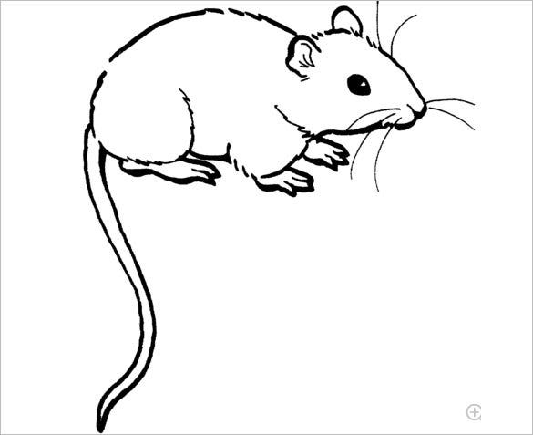 14 Mouse Templates Crafts Colouring Pages PDF JPG 