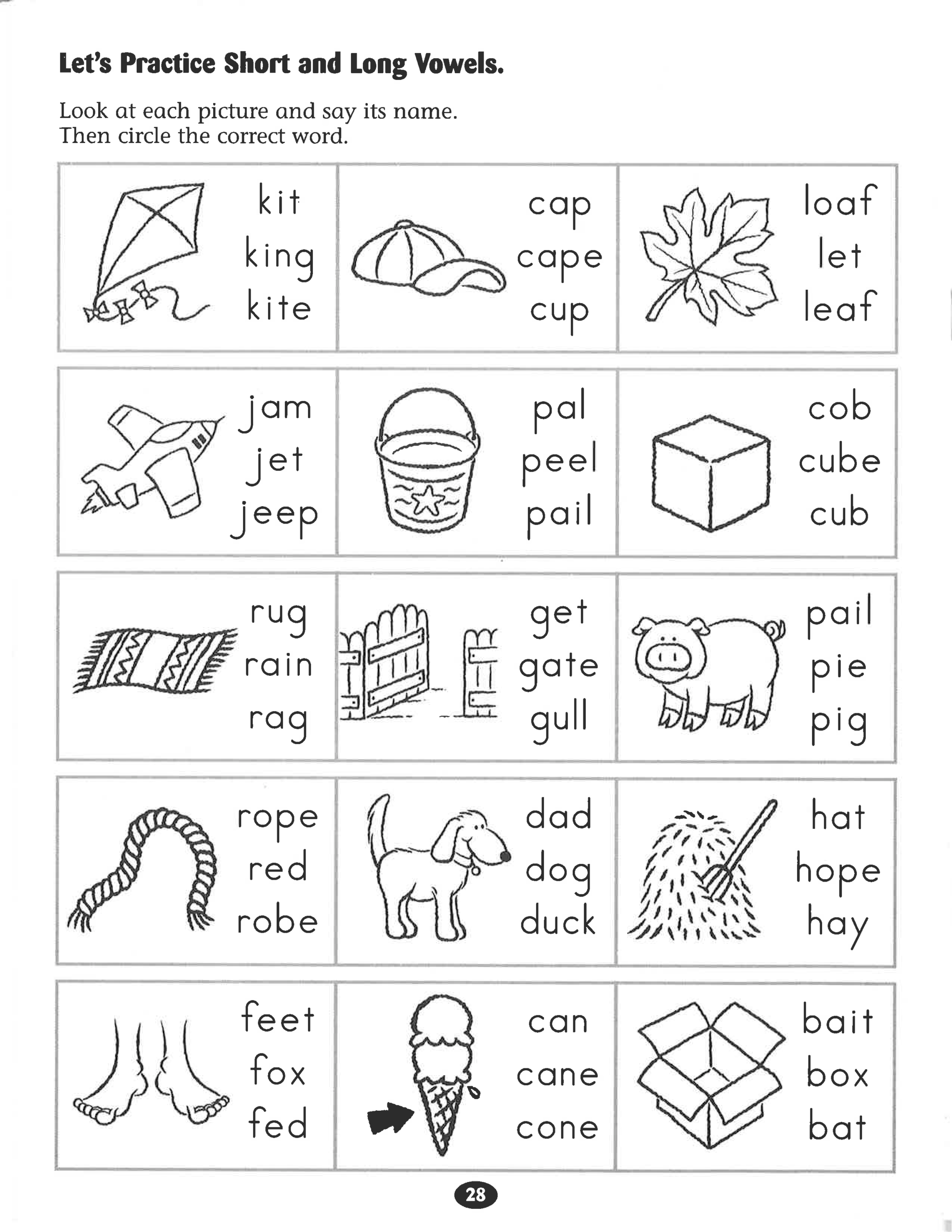 4 Long Vowel Worksheets For First Grade Coloring Book Lets 