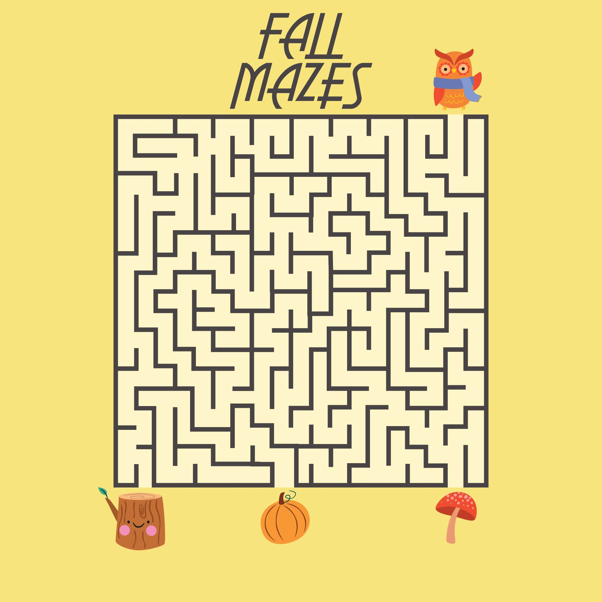 5 Best Autumn Leaf Maze Printable Printablee