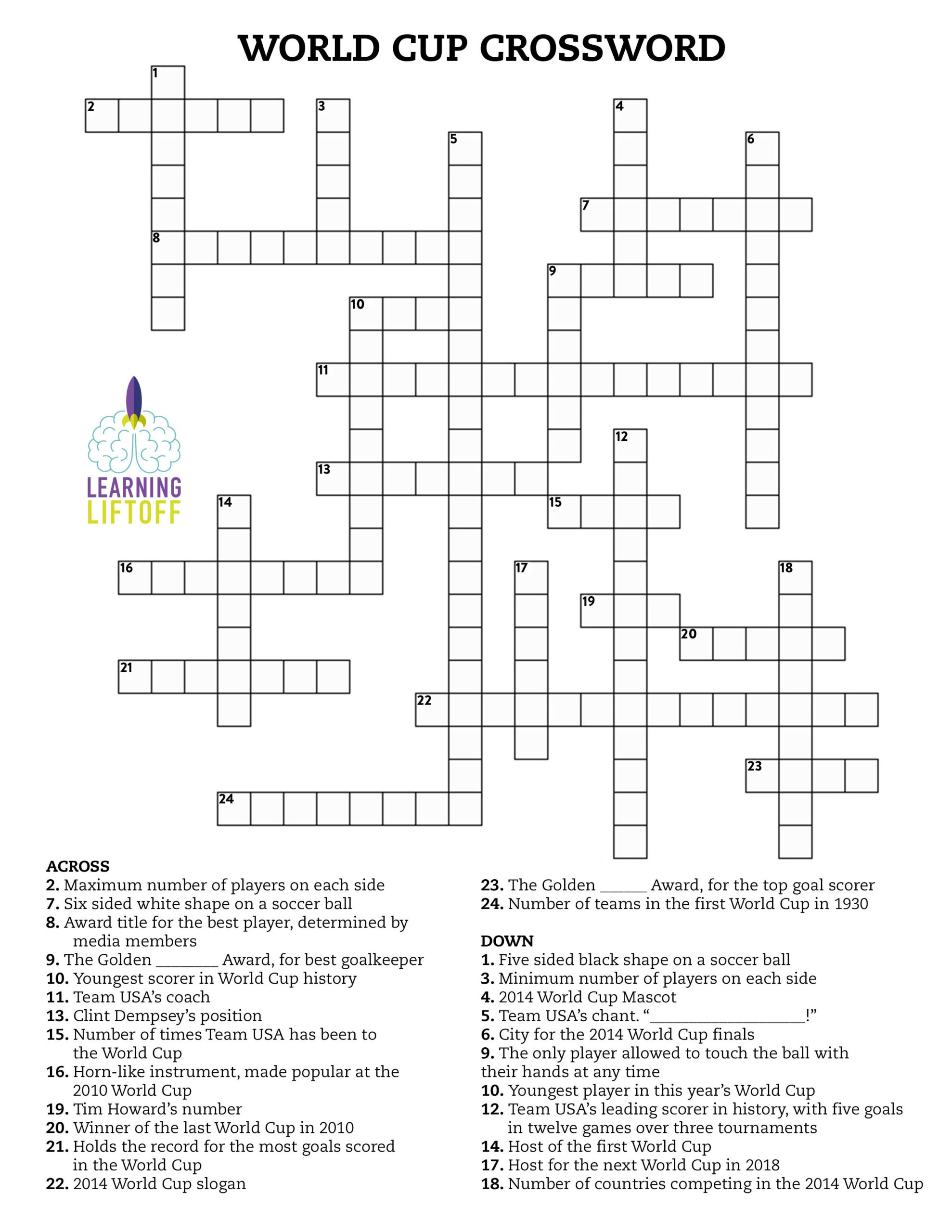 5Th Grade Crossword Puzzles Printable Printable 