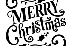 7 Best Merry Christmas Free Printable Stencil Printablee