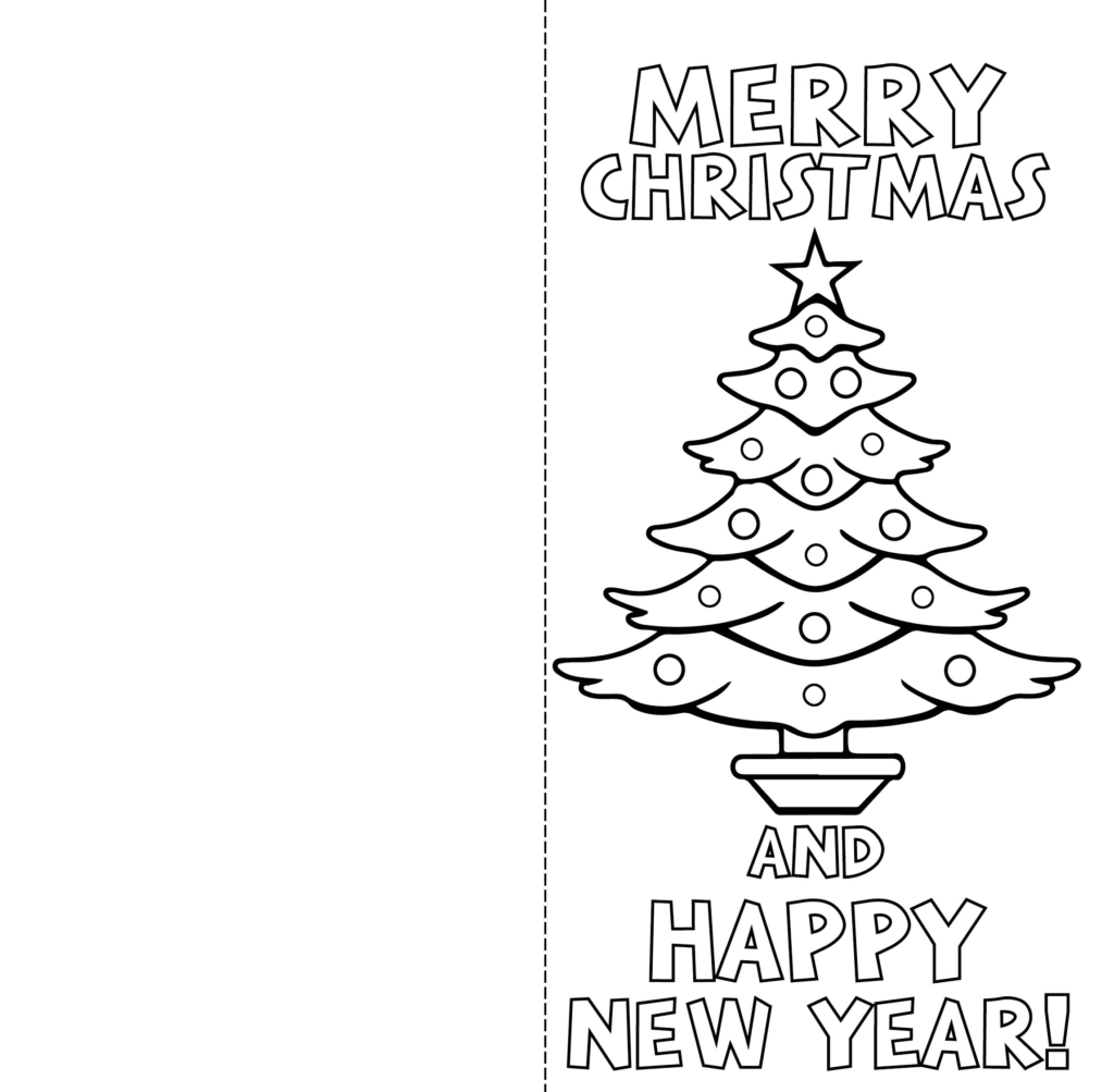 8 Best Printable Christmas Cards To Color Printablee