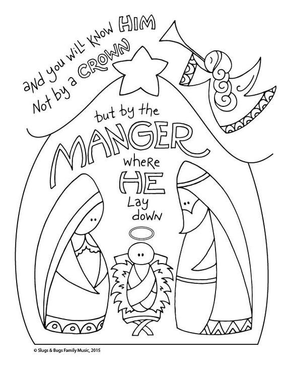 And You Will Know Him Baby Jesus Christmas Coloring Page 