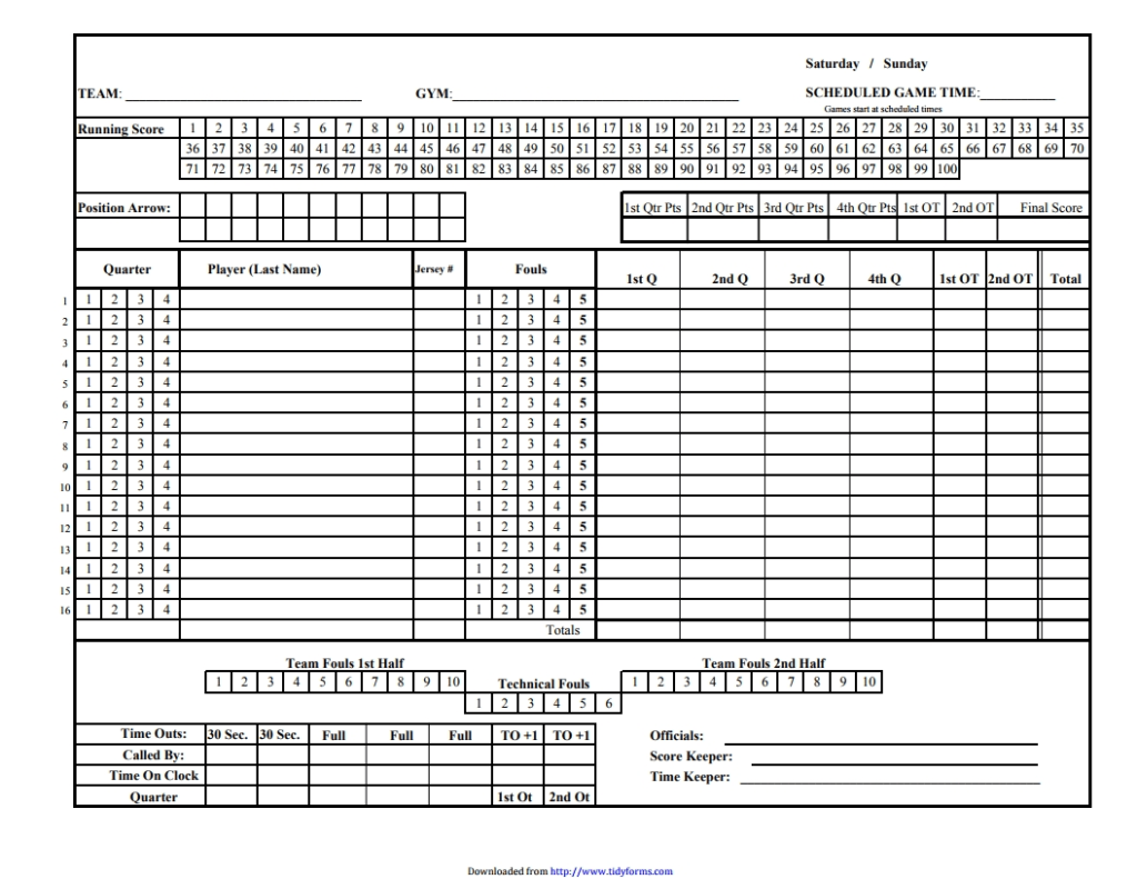 Printable Baseball Scorebook | FreePrintableTM.com