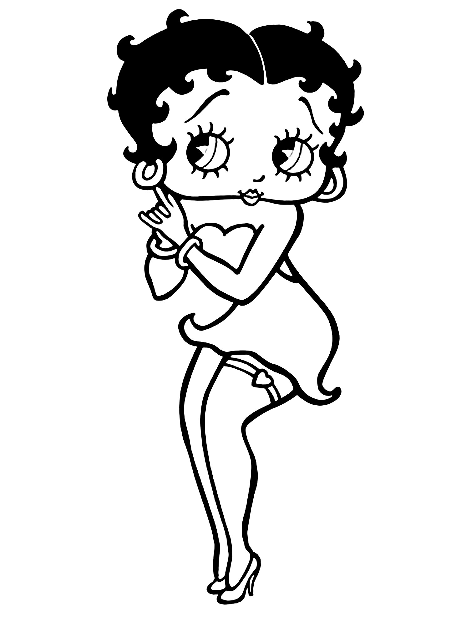 Betty Boop Free To Color For Children Betty Boop Kids 