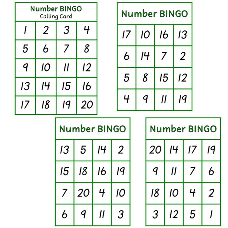 Bingo Numbers 1 20 In 2020 Bingo Bingo Board 