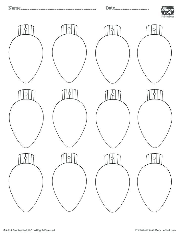 Christmas Light Bulb Template ChristmasLightBulbTemplate 