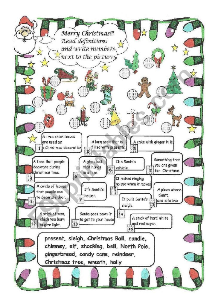 Christmas Riddles ESL Worksheet By Monika 79