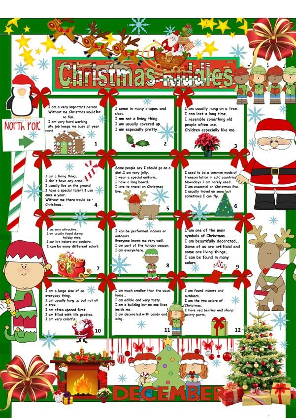 Christmas Riddles Key Super Teacher Worksheets