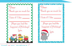 Christmas Thank You Notes For Kids Free Printable