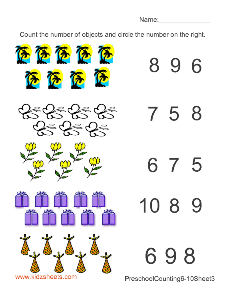 Coloring Pages Counting Number Math Worksheets For 