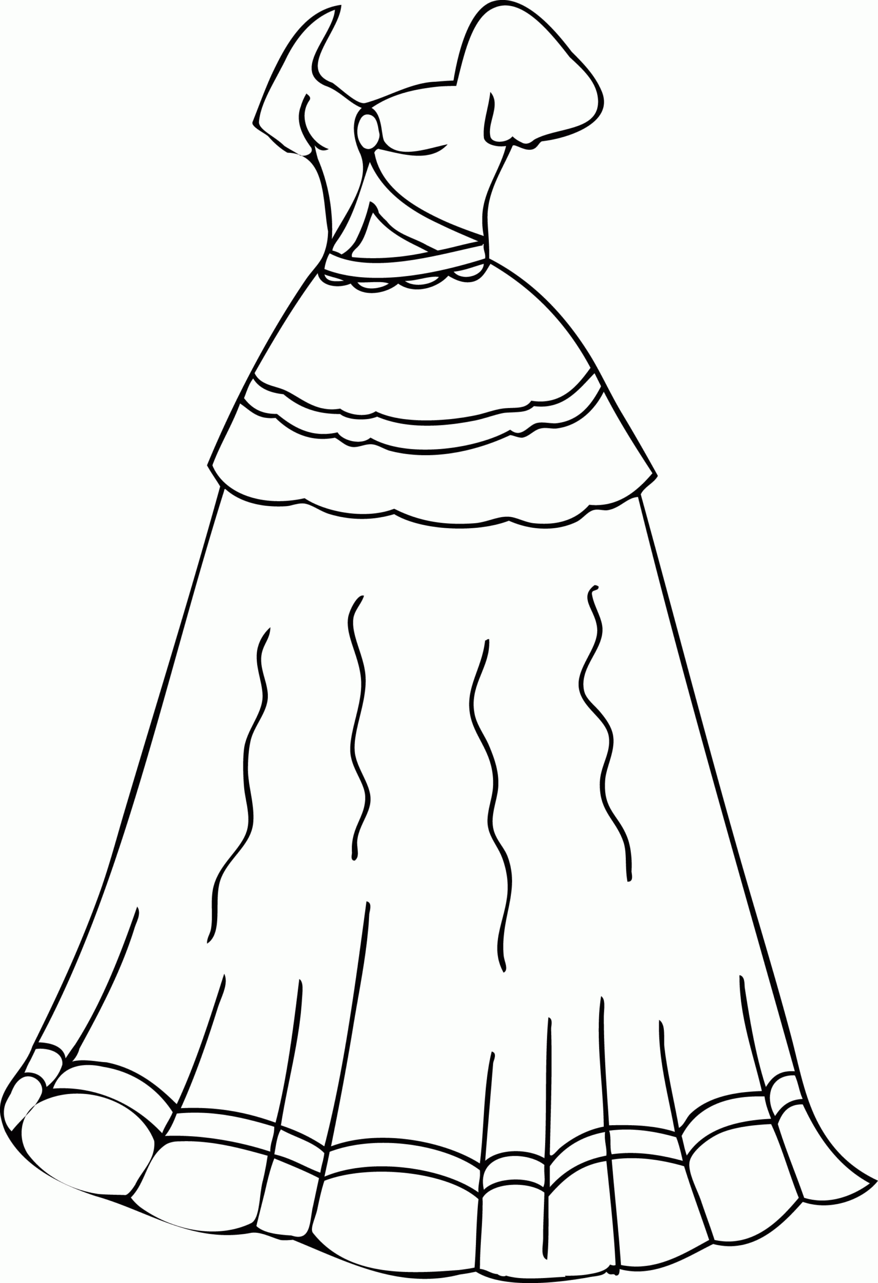 Coloring Pages Dress Coloring Home