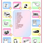 Computer Parts Match Worksheet Free ESL Printable