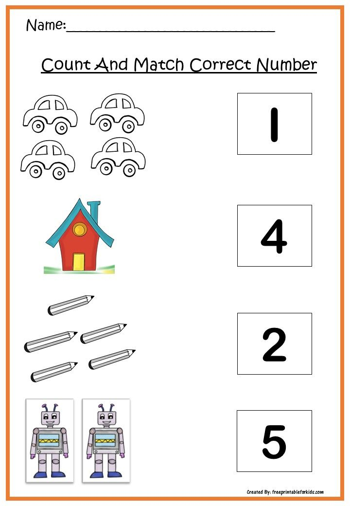 Count And Match Correct Number FREE Printables For Pre K 